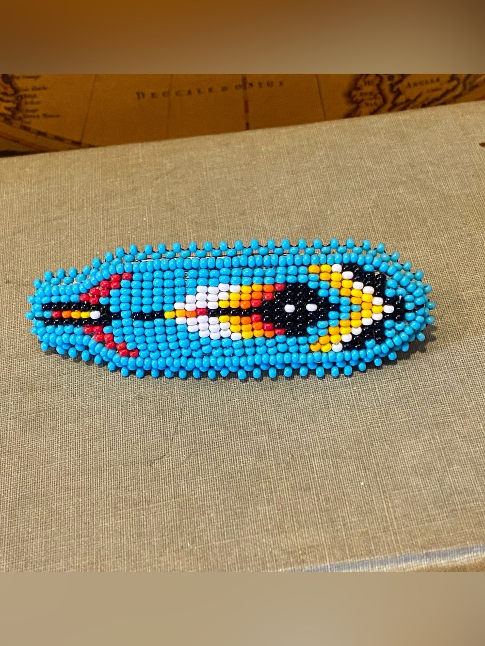 Vintage Beaded Hair Barrette Clip